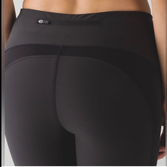 LULULEMON Sleet Sprinter Tights Leggings Pants Black Reflective Running Fleece - Picture 10 of 16